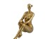 Artekko Bookends Figurine Χρυσοί Βιβλιοστάτες  Ρητίνης με Γυναικεία Φιγούρα (19.3x9x19.7)cm 2pcs