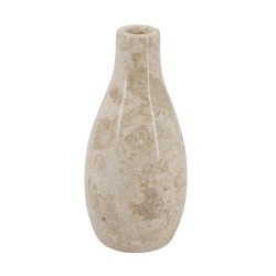 Artekko Marble Μπεζ Μαρμάρινo Βάζο (13x13x30)cm
