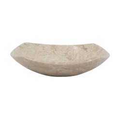 Artekko Marble Μπεζ Μαρμάρινο Μπολ (25x25x7)cm