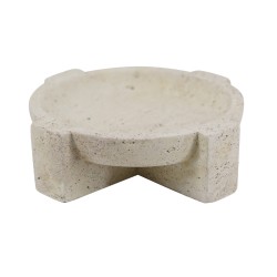 Artekko Cement Μπεζ Διακοσμητικό Τσιμεντένιο Μπολ (25.5x25.5x7.7)cm