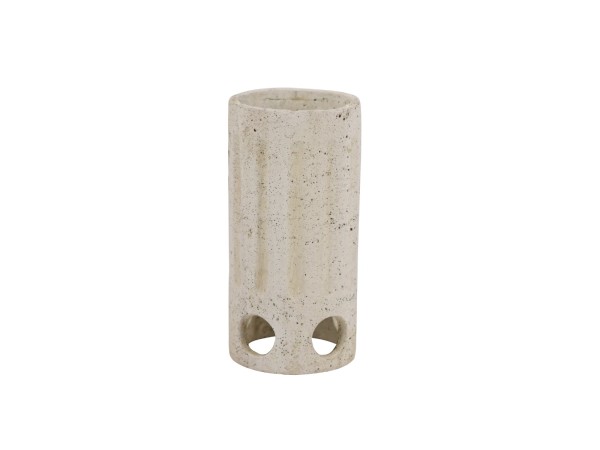 Artekko Cement Μπεζ Διακοσμητικό Τσιμεντένιο Βάζο (12.5x12.5x25.5)cm