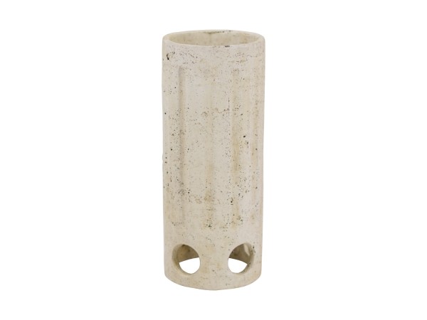 Artekko Cement Μπεζ Διακοσμητικό Τσιμεντένιο Βάζο (12.5x12.5x30.5)cm