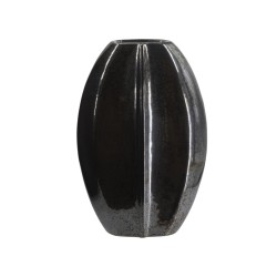 Artekko Glazed Μαύρο Κεραμικό Βάζο (27x10x41.5)cm