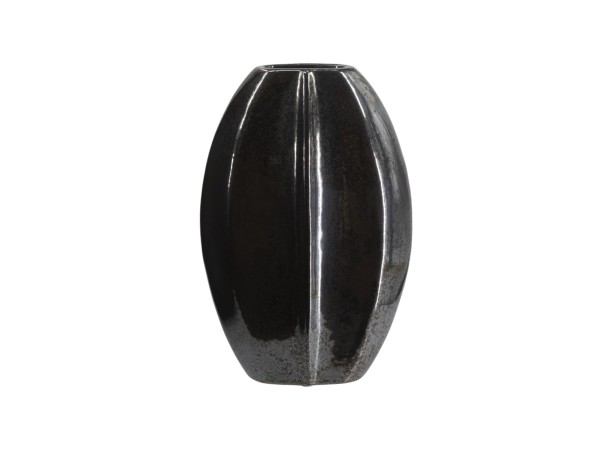 Artekko Glazed Μαύρο Κεραμικό Βάζο (27x10x41.5)cm