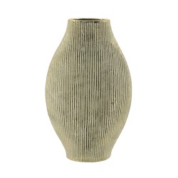 Artekko Candia Χρυσό Κεραμικό Βάζο (28x9.5x44.5)cm