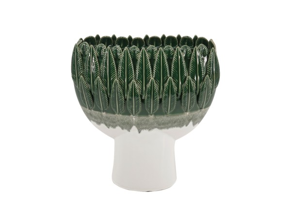 Artekko Glazed Πράσινο Κεραμικό Βάζο (33x12.7x25.4)cm