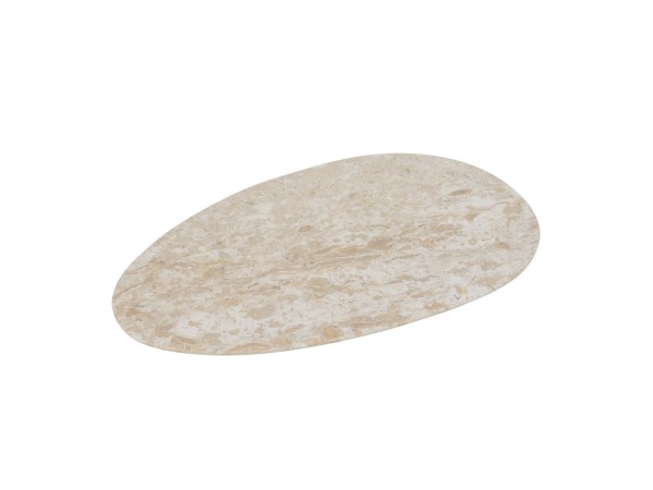Artekko Marble Μπεζ Μαρμάρινη Πιατέλα (30x17x1)cm