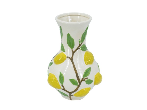 Artekko Lemon Εκρού Κεραμικό Βάζο με Λεμόνια (22.7x22.7x34.5)cm Artekko Lemon Εκρού Κεραμικό Βάζο με Λεμόνια (22.7x22.7x34.5)cm