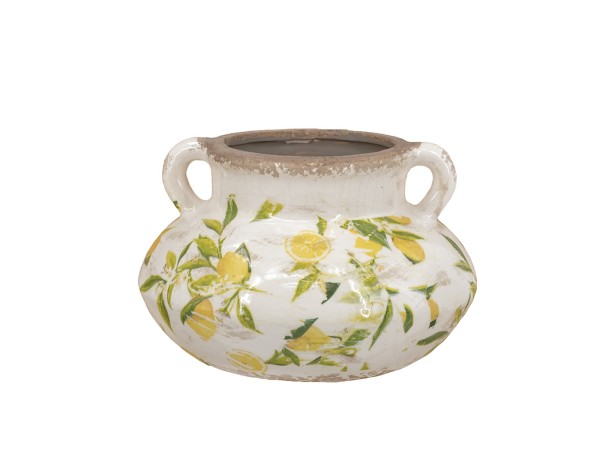 Artekko Lemon Λευκό Κεραμικό Βάζο με Λεμόνια (13.2x20.5x20.5)cm Artekko Lemon Λευκό Κεραμικό Βάζο με Λεμόνια (13.2x20.5x20.5)cm