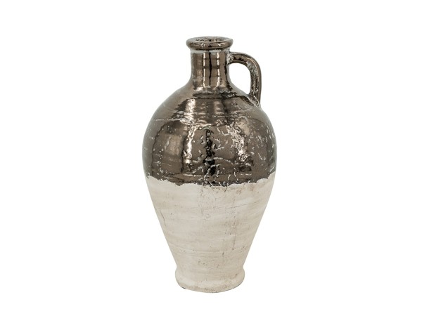Artekko Candia Βάζο από Τερακότα σε Μπρονζέ με Μπεζ (20x20x38)cm Artekko Candia Βάζο από Τερακότα σε Μπρονζέ με Μπεζ (20x20x38)cm