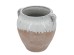Artekko Candia Βάζο από Τερακότα σε Λευκό με Μπεζ (20x19x19)cm Artekko Candia Βάζο από Τερακότα σε Λευκό με Μπεζ (20x19x19)cm