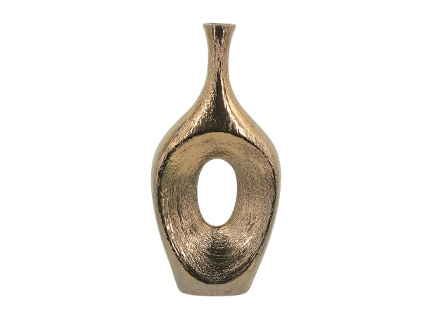 Artekko Lidded Μπρονζέ Κεραμικό Βάζο (23x9x48)cm