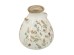 Artekko Aging Λευκό Κεραμικό Βάζο με Λουλούδια (17x17x19.5)cm Artekko Aging Λευκό Κεραμικό Βάζο με Λουλούδια (17x17x19.5)cm