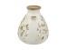 Artekko Aging Λευκό Κεραμικό Βάζο με Λουλούδια (17x17x19.5)cm Artekko Aging Λευκό Κεραμικό Βάζο με Λουλούδια (17x17x19.5)cm