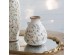 Artekko Aging Λευκό Κεραμικό Βάζο με Λουλούδια (17x17x19.5)cm Artekko Aging Λευκό Κεραμικό Βάζο με Λουλούδια (17x17x19.5)cm