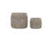 Artekko Cement Μπεζ Τσιμεντένια Κασπώ (19.5x19.5x17)cm 2pcs Artekko Cement Μπεζ Τσιμεντένια Κασπώ (19.5x19.5x17)cm 2pcs