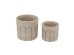 Artekko Cement Μπεζ Τσιμεντένια Κασπώ (19x19x18)cm 2pcs