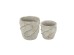 Artekko Cement Μπεζ Τσιμεντένια Κασπώ (18x18x18)cm 2pcs