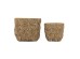 Artekko Cement Καφέ Τσιμεντένια Κασπώ (21x20.5x18.5)cm 2pcs