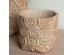 Artekko Cement Καφέ Τσιμεντένια Κασπώ (21x20.5x18.5)cm 2pcs