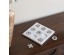 Artekko Tic Tac Toe Γκρι Μαρμάρινη Διακοσμητική Τρίλιζα σε Λευκή Βάση (23x23x1.5)cm