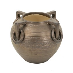 Artekko Candia Μπρονζέ Κεραμικό Βάζο (20.5x20.5x18)cm
