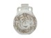 Artekko Antique Λευκό Κεραμικό Βάζο με Καφέ Λεπτομέρειες (18.5x8x23)cm