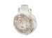 Artekko Antique Λευκό Κεραμικό Βάζο με Καφέ Λεπτομέρειες (18.5x8x23)cm