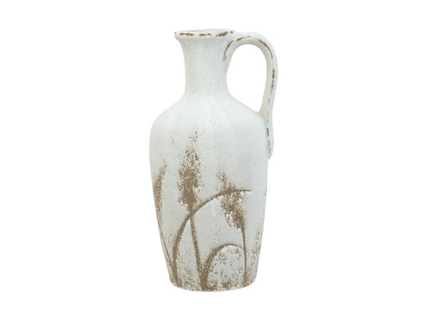 Artekko Antique Λευκό Κεραμικό Βάζο με Καφέ Λεπτομέρειες (17x15.5x34)cm Artekko Antique Λευκό Κεραμικό Βάζο με Καφέ Λεπτομέρειες (17x15.5x34)cm