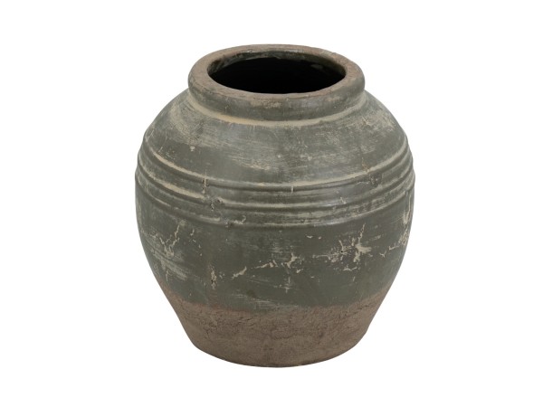 Artekko Antique Βάζο από Τερακότα σε Πράσινη με Μπεζ Αποχρώση (26x26x25)cm Artekko Antique Βάζο από Τερακότα σε Πράσινη με Μπεζ Αποχρώση (26x26x25)cm