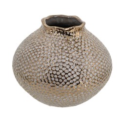 Artekko Lidded Μπρονζέ Κεραμικό Βάζο (21x21x18)cm