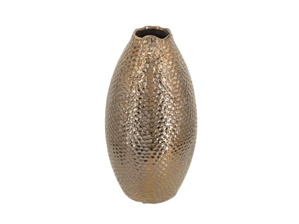 Artekko Lidded Μπρονζέ Κεραμικό Βάζο (18x18x32)cm