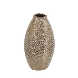 Artekko Lidded Μπρονζέ Κεραμικό Βάζο (13.5x13.5x28)cm