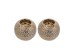 Artekko Lidded Μπρονζέ Κεραμικά Κηροπήγια (11x11x9)cm 2pcs