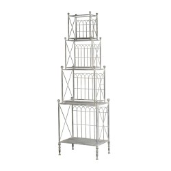 Artekko Vector Μεταλλική Ραφιέρα σε Λευκή Πατίνα (64.7x43x204.4)cm