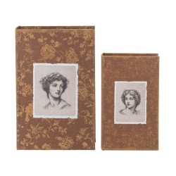 Artekko Book Πολύχρωμα Διακοσμητικά Βιβλία MDF με Αποθηκευτικό Χώρο (17.8x7.6x26.7)cm (12.7x5.1x21.6)cm 2pcs