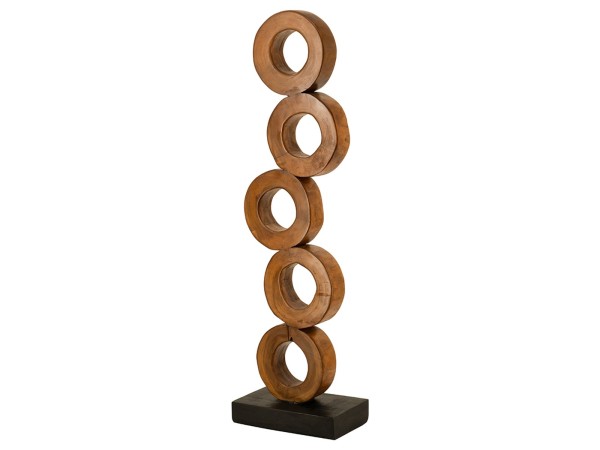 Artekko Woody Καφέ Διακοσμητικό Γλυπτό από Ξύλο Teak (33x20x120)cm Artekko Woody Καφέ Διακοσμητικό Γλυπτό από Ξύλο Teak (33x20x120)cm