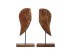Artekko Woody Καφέ Βιβλιοστάτες Φτερά από Ξύλο Teak (20x12x44)cm 2pcs Artekko Woody Καφέ Βιβλιοστάτες Φτερά από Ξύλο Teak (20x12x44)cm 2pcs
