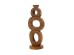Artekko Woody Καφέ Κηροπήγιο από Ξύλο Teak (14x14x45)cm