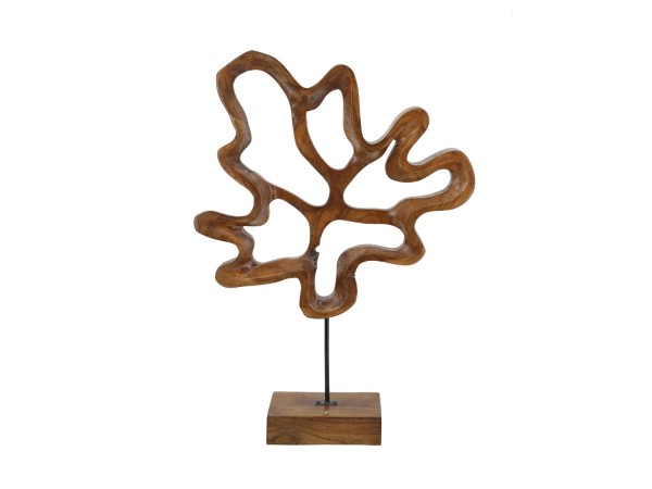 Artekko Woody Καφέ Διακοσμητικό Γλυπτό από Ξύλο Teak (55.1x15x80)cm