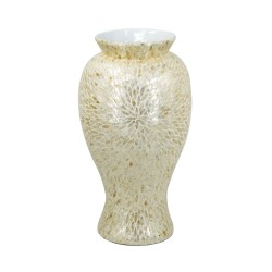 Artekko Ivory Εκρού Βάζο από Μπαμπού και Capiz (34x34x61)cm