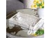 Artekko Ivory Γκρι Διακοσμητικός Δίσκος από MDF και Capiz (45x30x6)cm