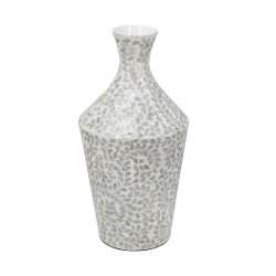 Artekko Ivory Γκρι Βάζο από Μπαμπού και Capiz (30x30x61)cm