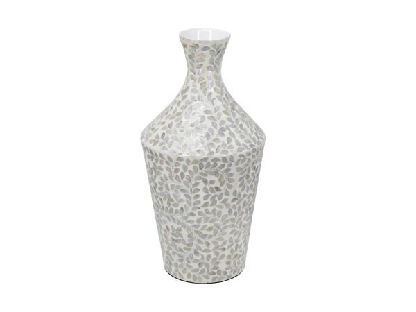 Artekko Ivory Γκρι Βάζο από Μπαμπού και Capiz (30x30x61)cm
