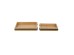 Artekko Gaia Καφέ Ξύλινοι Δίσκοι (35.5x28x5)cm (29.2x21.6x5)cm 2pcs