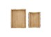 Artekko Gaia Καφέ Ξύλινοι Δίσκοι (35.5x28x5)cm (29.2x21.6x5)cm 2pcs