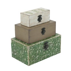 Artekko Box Πολύχρωμα MDF Διακοσμητικά Κουτιά Κοσμηματοθήκες (19x31x14)cm 3pcs
