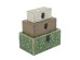 Artekko Box Πολύχρωμα MDF Διακοσμητικά Κουτιά Κοσμηματοθήκες (19x31x14)cm 3pcs