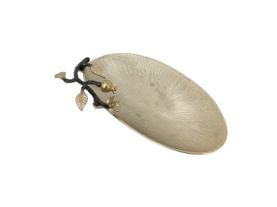 Artekko Noble Χρυσή Μεταλλική Πιατέλα (43.2x26.7x7.6)cm