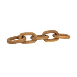 Artekko Woody Καφέ Διακοσμητική Αλυσίδα από Ξύλο Teak (68x12x3)cm